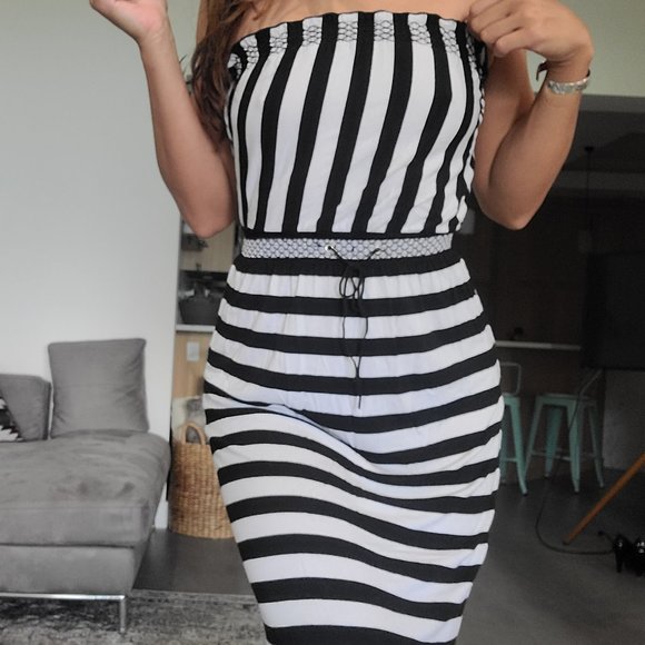 Striped Bebe dress - Picture 1 of 2